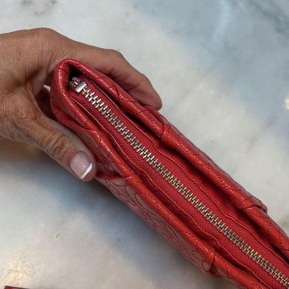 Coach Wristlet Bag Purse Leather Signature OpArt Logo Quilted Clutch Mini Bag - Picture 13 of 16